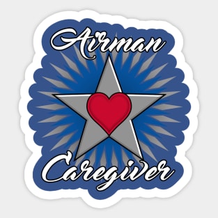 Airman Caregiver light font Sticker